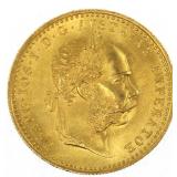 1915 AUSTRIAN .986 GOLD 1 DUCAT RESTRIKE COIN AU+