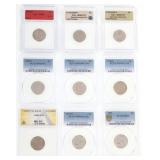 US 5C JEFFERSON COINS ANACS, ICG, PCGS