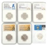US 25C COMMEMORATIVE COINS NGC, PCGS
