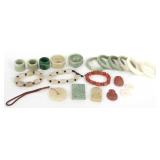 CARVED SOFTSTONE CHARMS, BRACELETS, & DECOR