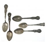 STERLING SILVER SOUVENIR TEASPOONS