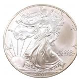 2001 US SILVER EAGLE $1 COIN - UNC