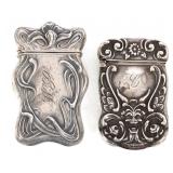 STERLING SILVER DECORATIVE VESTA MATCH CASES