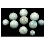 GREEN FLUORITE DECORATIVE STONE SPHERES