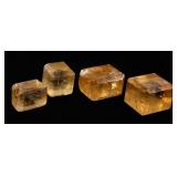 CITRINE SLANTED CUBE STONE PAPERWEIGHT & DÉCOR