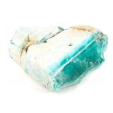 AMAZONITE ROUGH CUT STONE W/ TOURMALINE - 17.6 LBS