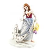 ROSENTHAL PORCELAIN WOMAN WITH DOG