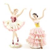 GERMAN DRESDEN PORCELAIN DANCERS - LOT OF 2