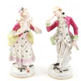 JAPANESE EXPORT FRENCH COURT PORCELAIN FIGURINES