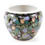 CHINESE FAMILLE NOIRE PORCELAIN FISH BOWL PLANTER