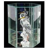 SWAROVSKI CRYSTAL CRANE FIGURINE WITH CASE