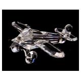SWAROVSKI CRYSTAL PROP AIRPLANE FIGURINE