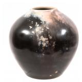 LEFTWICH POTTERY PIT FIRED VASE 8.5"