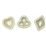 WEDGWOOD SAGE-GREEN JASPERWARE CARD SUIT DISHES