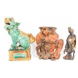 CHINESE CARVED SOAPSTONE INK WELL, FIGURE, FOO DOG