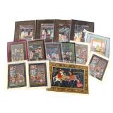MUGHAL EMPIRE COURT SCENE MINIATURE PAINTINGS