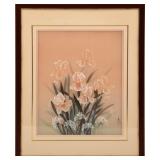 CHINESE IRIS PAINTING ON SILK