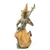 APSARA KHMER MUSICIAN BRONZE STATUETTE