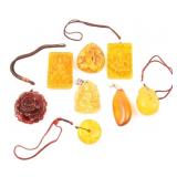 CHINESE COMPOSITE AMULETS - LOT OF 8