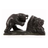 AISA AMITTU INUIT CARVED STONE SCULPTURE AKULIVIK