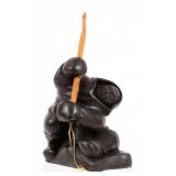 LUCASSIE ECHALOOK INUIT CARVED STONE SCULPTURE