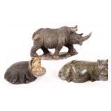 ZIMBABWE SHONA STONE CARVINGS - LOT OF 3