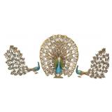 MID CENTURY BURWOOD PEACOCK WALL ORNAMENT