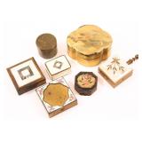 METAL TRINKET & PILL BOXES - LOT OF 7
