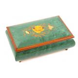 REUGE MUSIC BOX WITH FLORAL INLAY