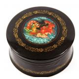 RUSSIAN MSTERA TROIKA LACQUER BOX - SIGNED
