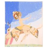 UMBERTO BRUNELLESCHI "LA DANSEUSE" ORIENTALE PRINT