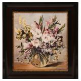 OIL PAINTING STILL LIFE WITH FLOWERS - SIGNED