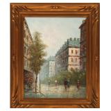 IMPRESSIONIST OIL ON CANVAS PARISIAN STREET
