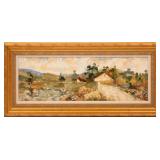 PANORAMIC IMPASTO COUNTRYSIDE OIL PAINTING SIGNED
