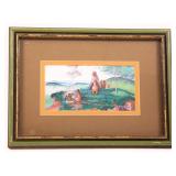 BRUMMETT ECHOHAWK NATIVE AMERICAN WATERCOLOR, 1981