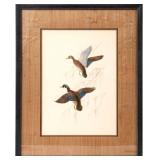 LOUISE THIGPEN GOUACHE ON PAPER WOOD DUCKS