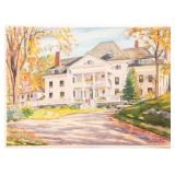 SASCHA MAURER NEW ENGLAND RESIDENCE WATERCOLOR
