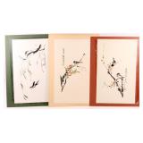 CONTEMPORARY CHINESE INK PAINTINGS - LOT OF 3