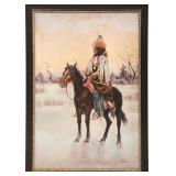 COPY OF HENRY F. FARNY PAINTING OF NATIVE AMERICAN