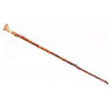 20TH C. ANTLER HANDLE WALKING CANE