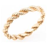 14K YELLOW GOLD ROPE STYLE WEDDING BAND
