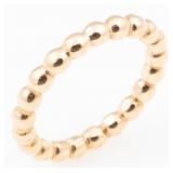 14K YELLOW GOLD BALL CHAIN STYLE WEDDING BAND