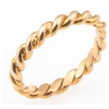 9K YELLOW GOLD TWISTED ROPE BAND RING