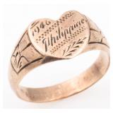 1940S 10K YELLOW GOLD SIGNET RING