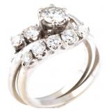 14K GOLD 1.4ctw DIAMOND ENGAGEMENT RING & WRAP
