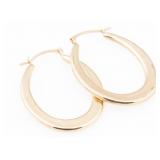 10K YELLOW GOLD HOOP EARRINGS