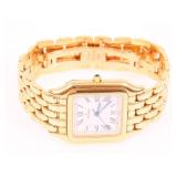 MOVADO PANTHER 14K YELLOW GOLD BRACELET WRISTWATCH