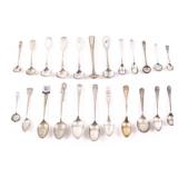 SILVER PLATED DEMITASSE & SOUVENIR SPOONS