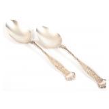 19TH C. WHITING STERLING SILVER DRESDEN TEASPOONS