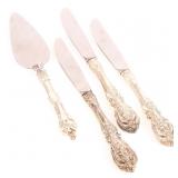 WEIGHTED STERLING HANDLE KNIVES - LOT OF 4